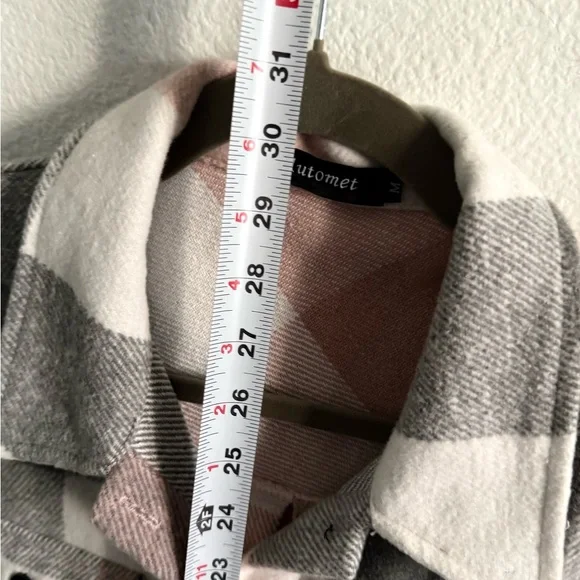 Plaid Button-Up Women's Hoodie - Picture 4 of 6